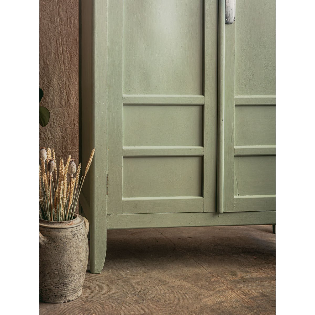 Armoire parisienne en bois gris sauge Blandine N°495 - Bon état gris, DEBONGOUT