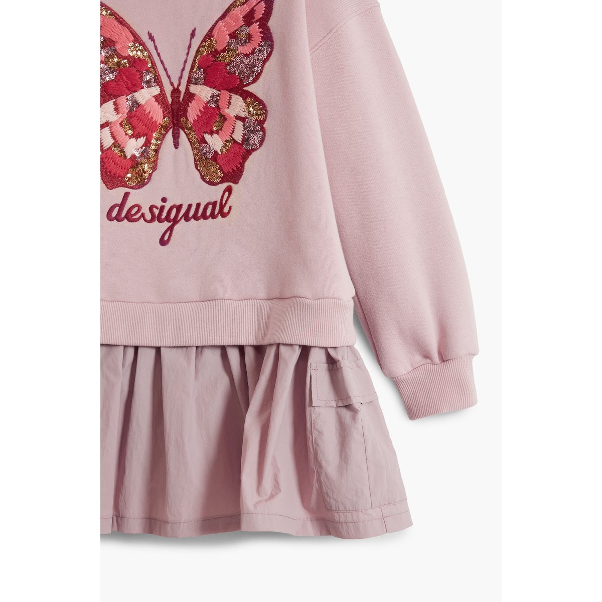 Robe papillon effet deux pièces rouge, DESIGUAL