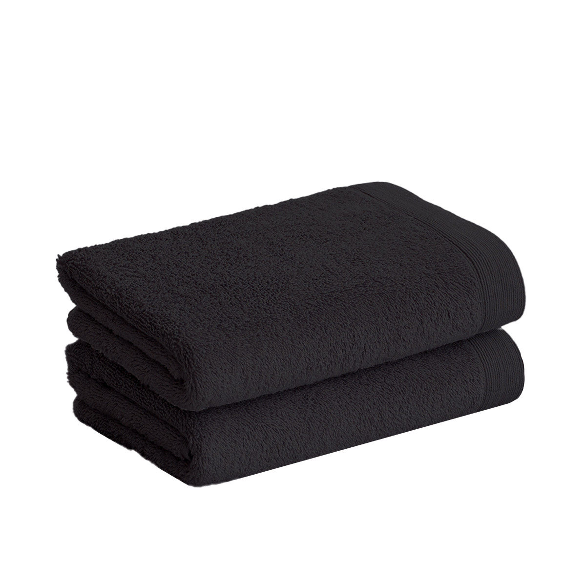 Lot de 2 draps de bain 500 g/m² STUDIO carbone, SENSEI MAISON
