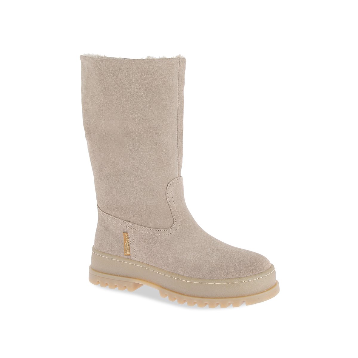 Bottes en cuir à talon plateforme VELVET sable, LES TROPEZIENNES PAR M.BELARBI