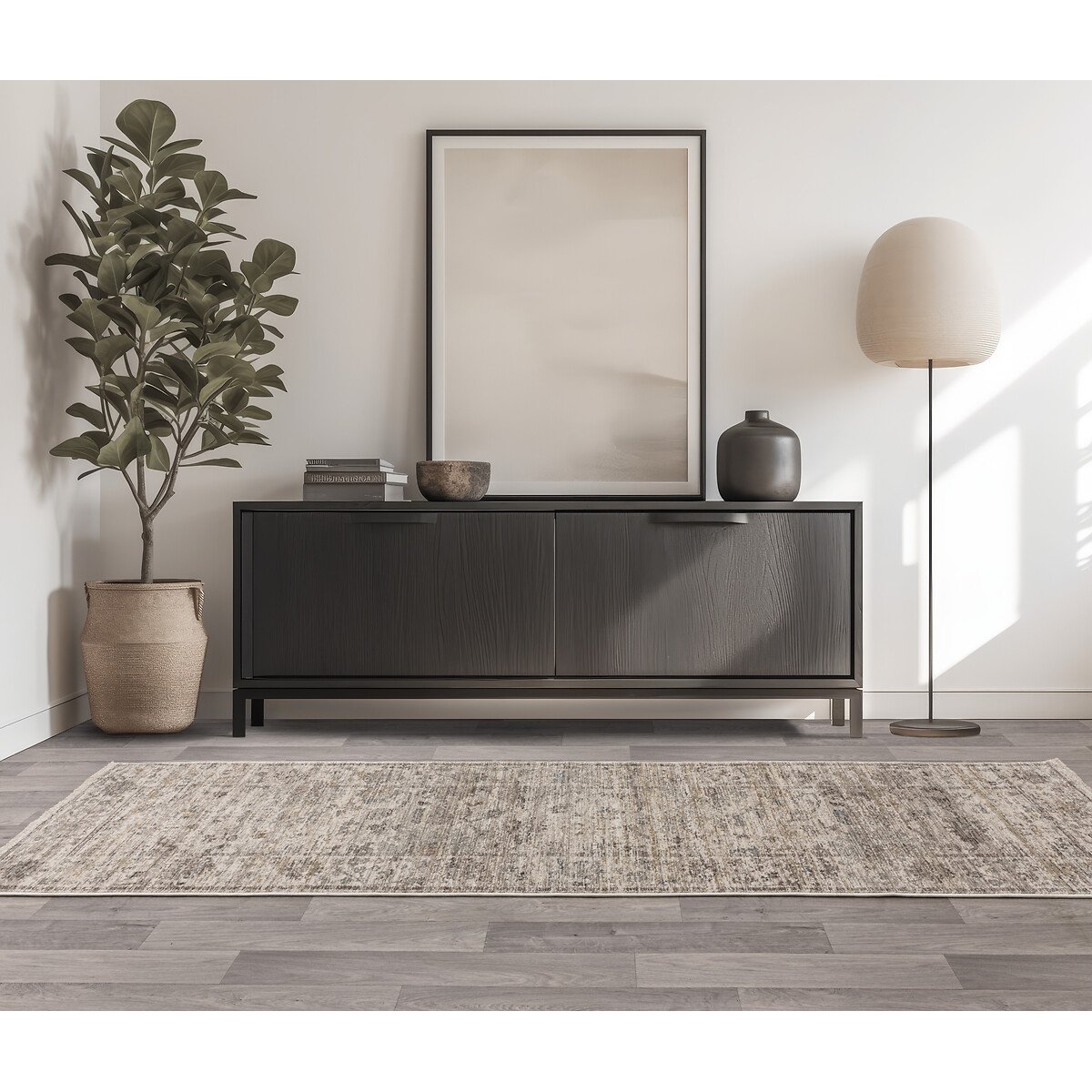 Softly Faded Antique Look Runner Rug beige, ÉDITÉ