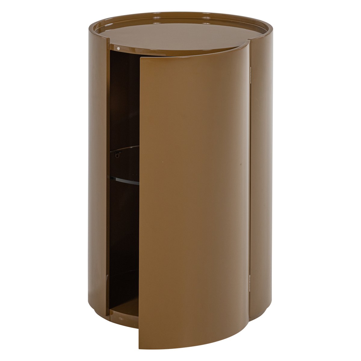 Armoire ronde en MDF SERA jaune, WOOOD