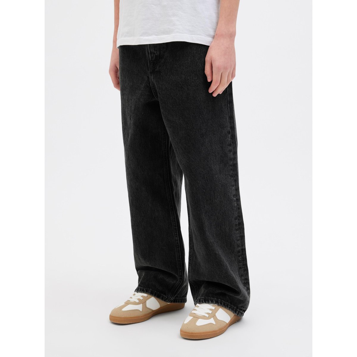 Jean Extra Baggy Fit black denim, JACK & JONES JUNIOR
