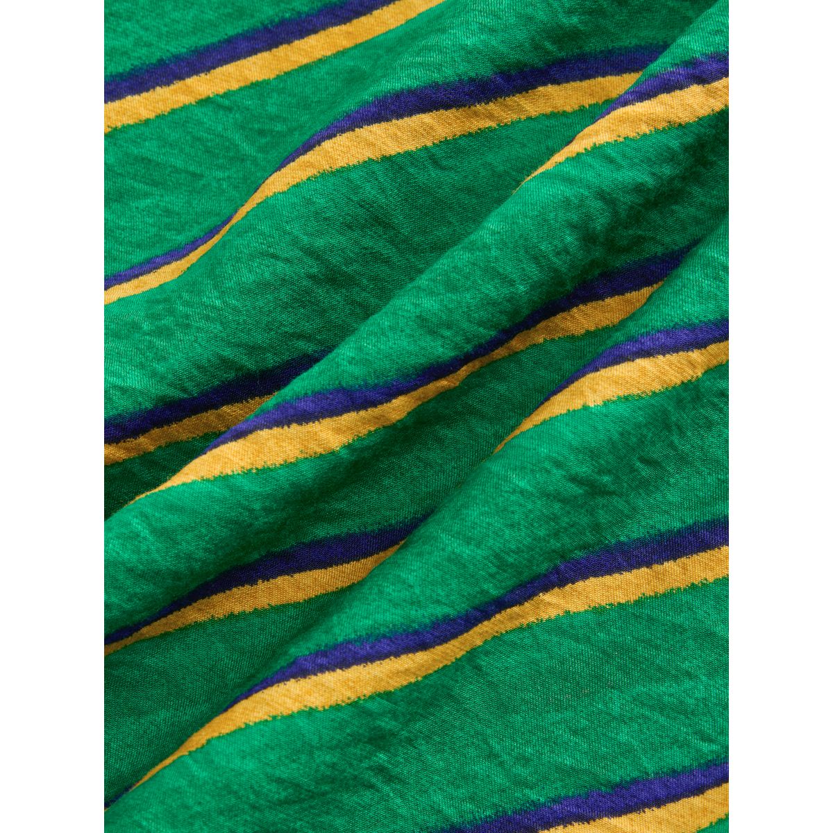 Robe mi-longue dos nu à encolure torsadée rayures vertes/jaunes, NEXT