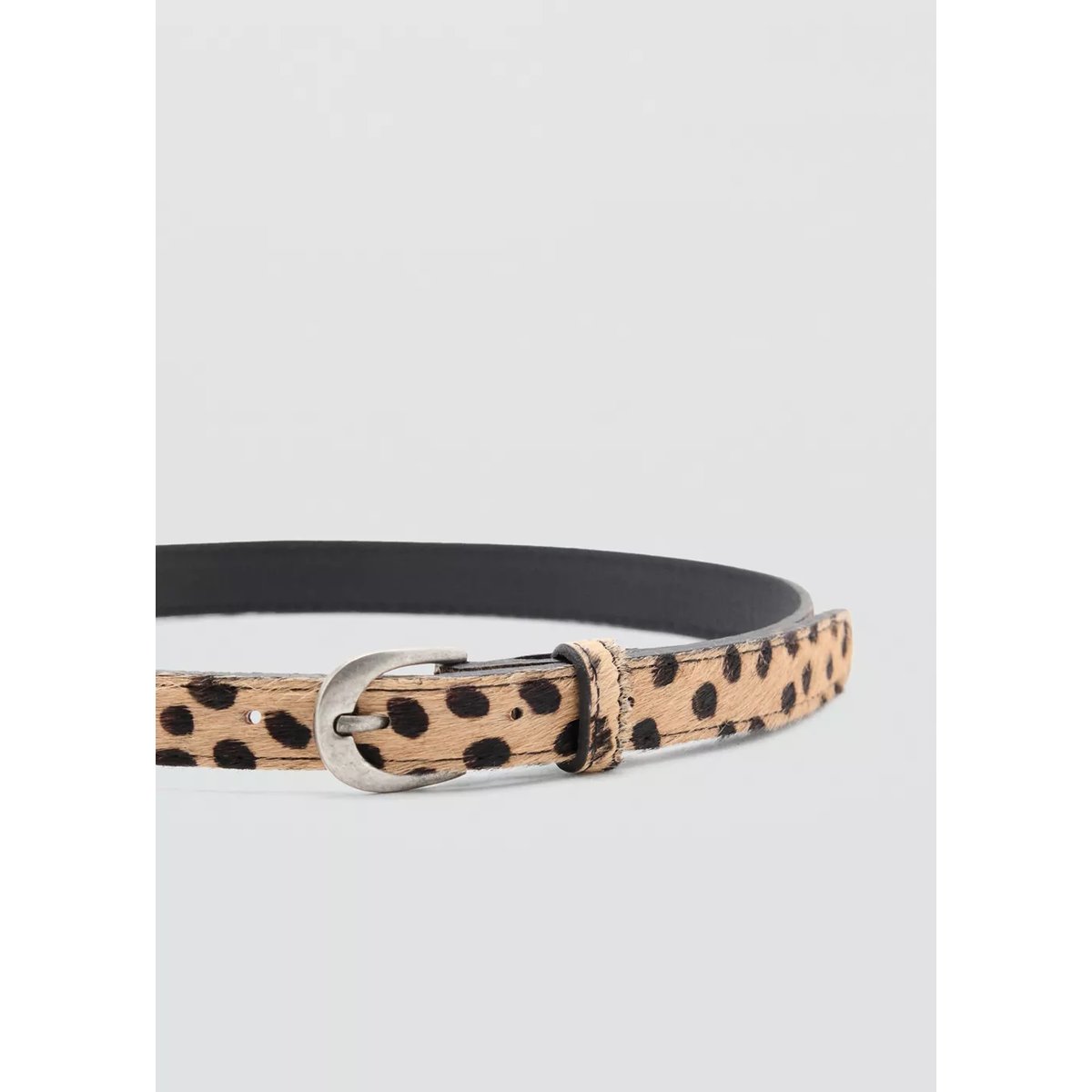 Ceinture cuir imprimé animal sable, MANGO KIDS