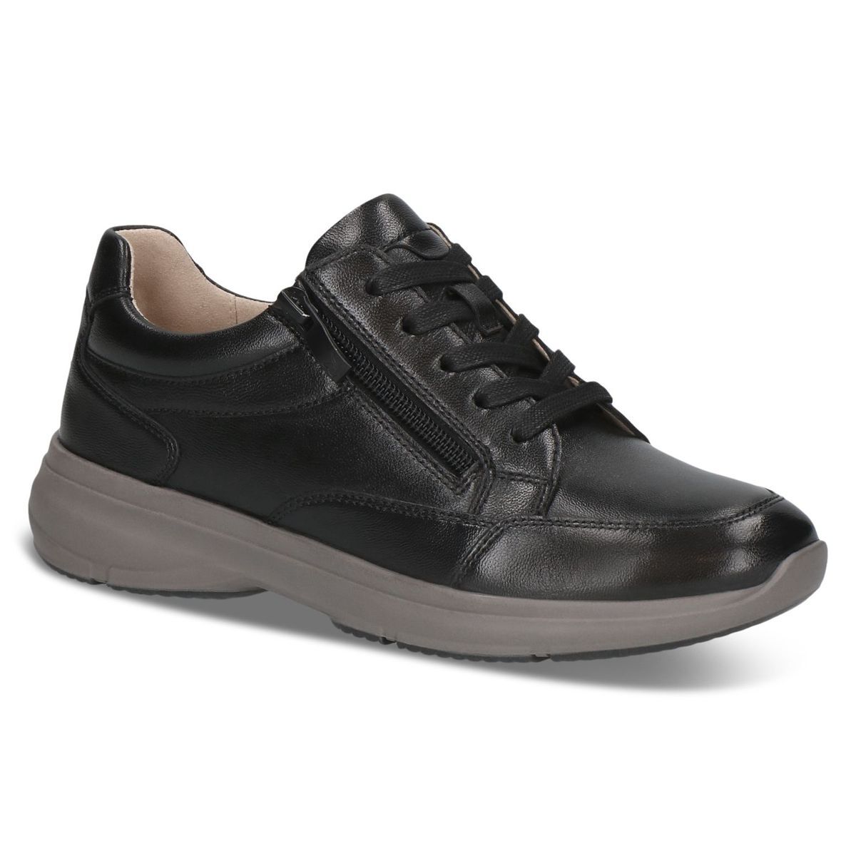 Basket en cuir noir nappa, CAPRICE