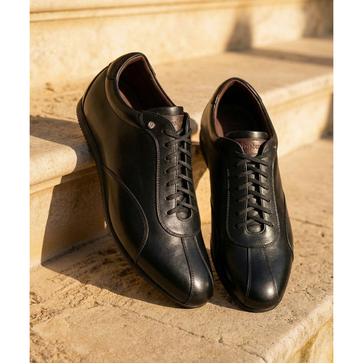 Sneakers cuir COPAN noir, FINSBURY