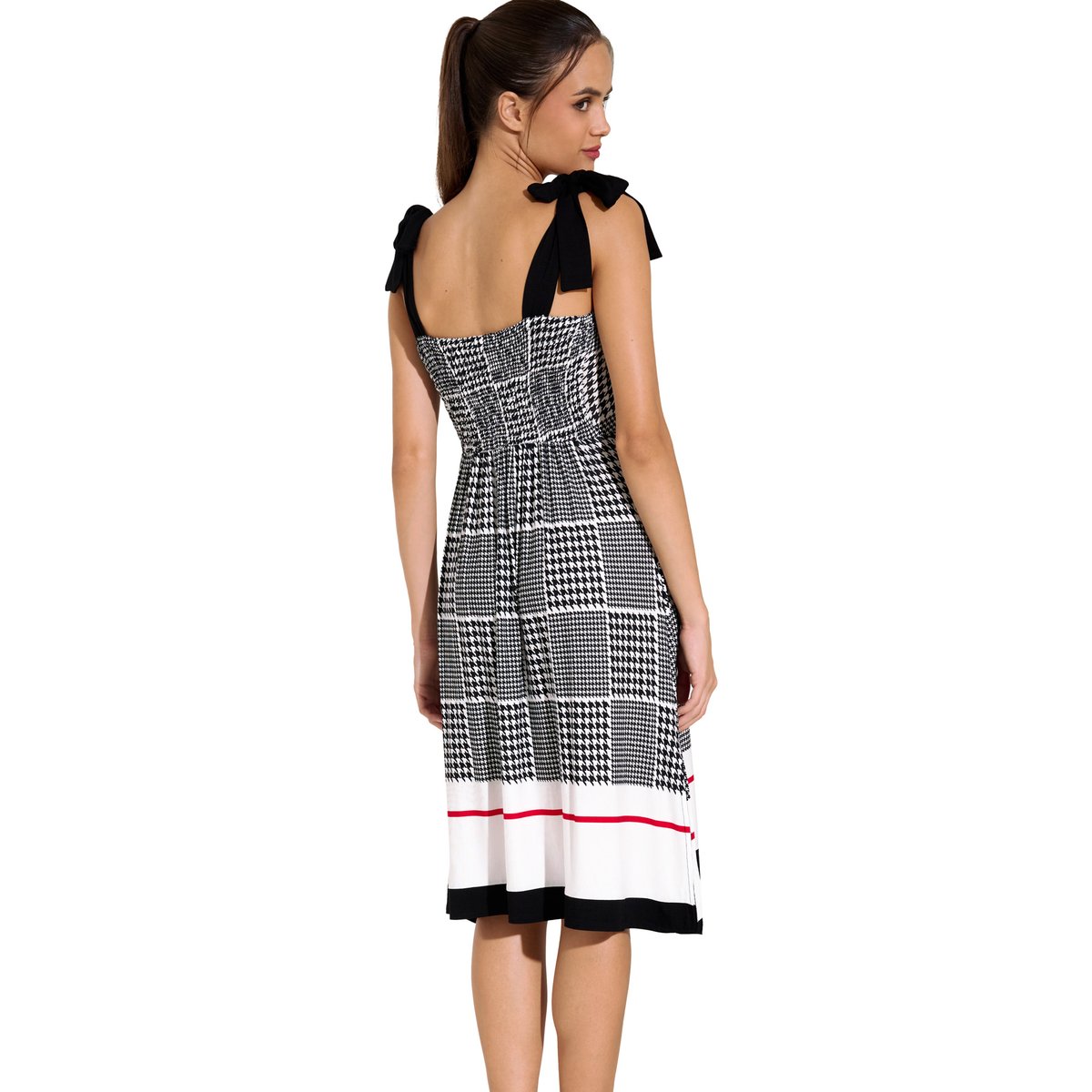 Robe estivale à bretelles Quito noir, LISCA