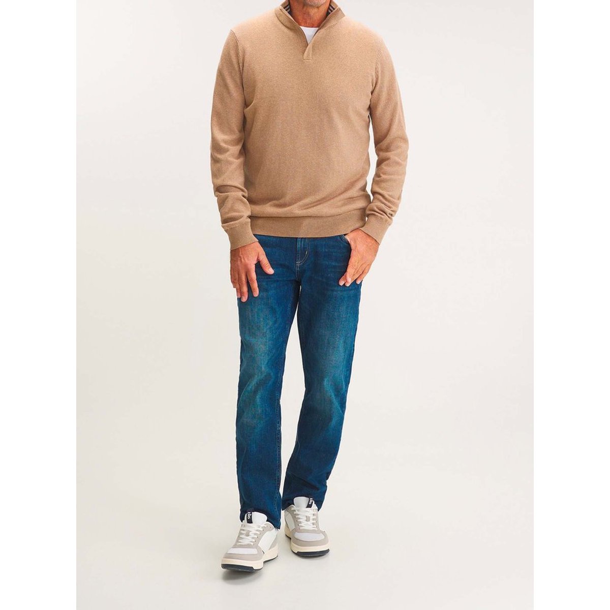 Pull col camionneur MALIKCAM beige, TBS