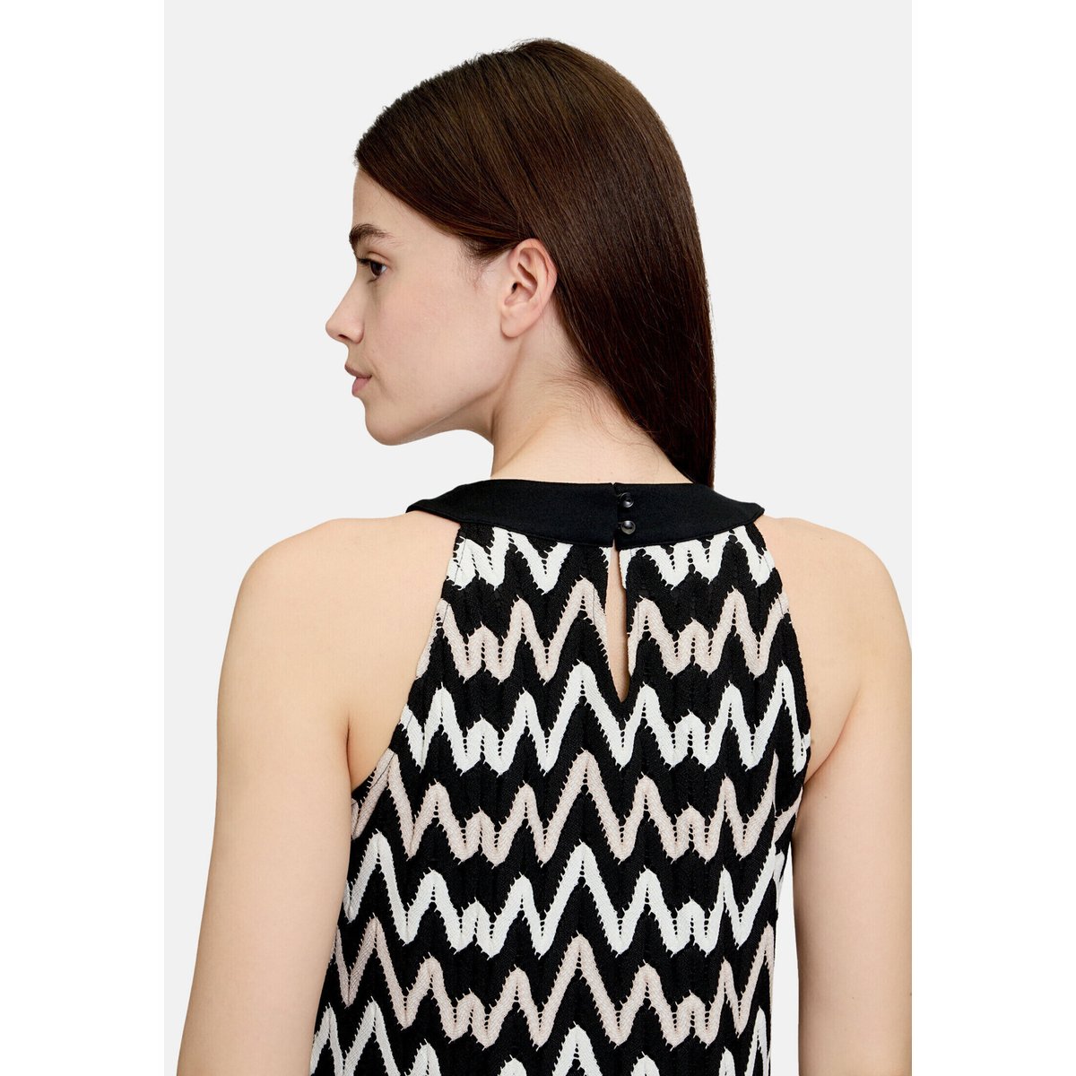 Robe dos-nu sans manches noir/marron, BETTY & CO