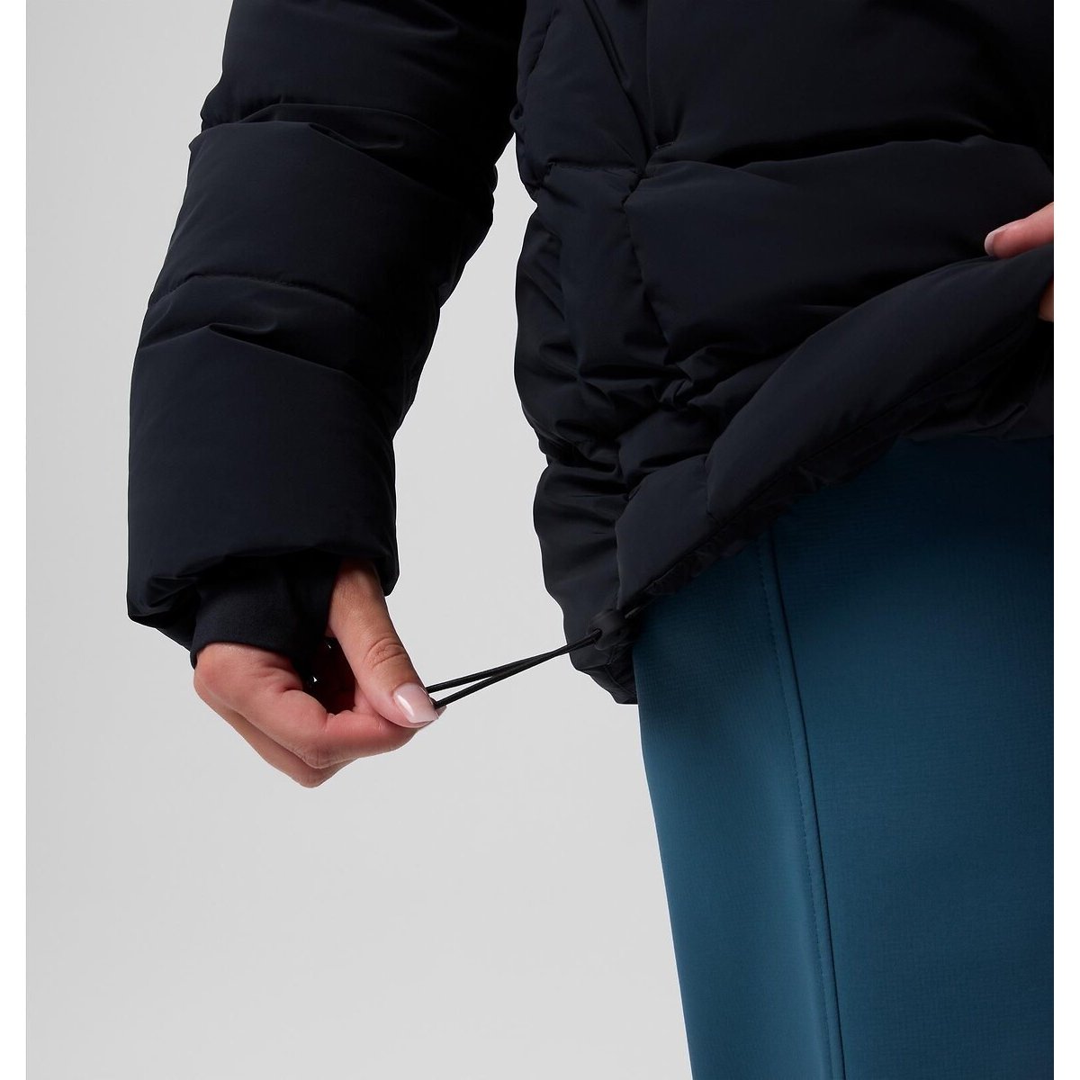Amaze Puff™ mid-length hooded padded jacket black, COLUMBIA