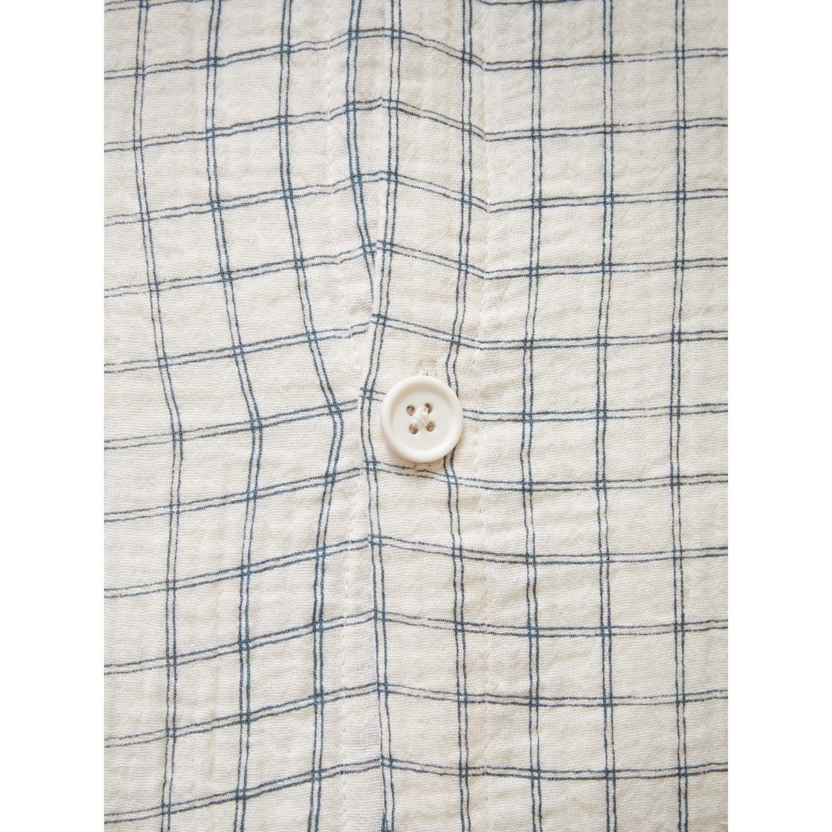 Housse de couette enfant gaze de coton "Carreaux" bleu, CYRILLUS