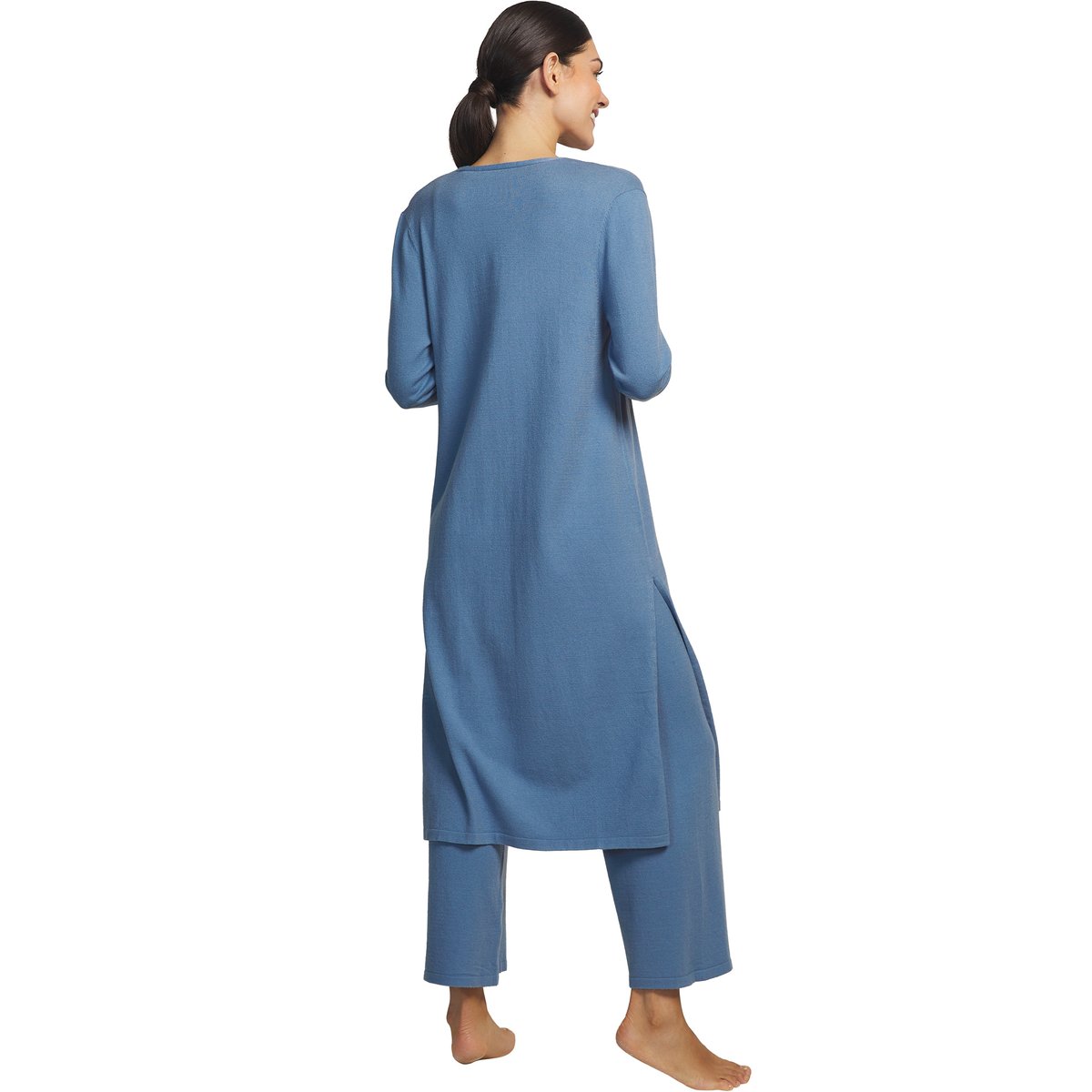 Tenue 3 pièces détente et intérieur pyjama pantalon top veste Tricot bleu, SELMARK
