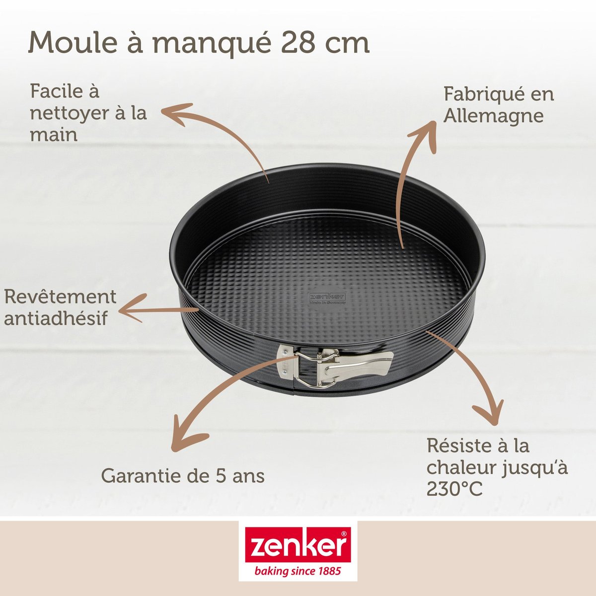 Set de 5 ustensiles de pâtisserie moule à gâteaux bols spatule noir, ZENKER
