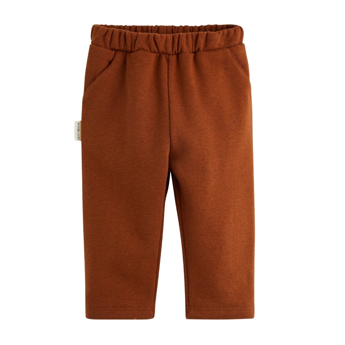 Ensemble bébé sweat et pantalon en molleton Moka marron, PETIT BEGUIN
