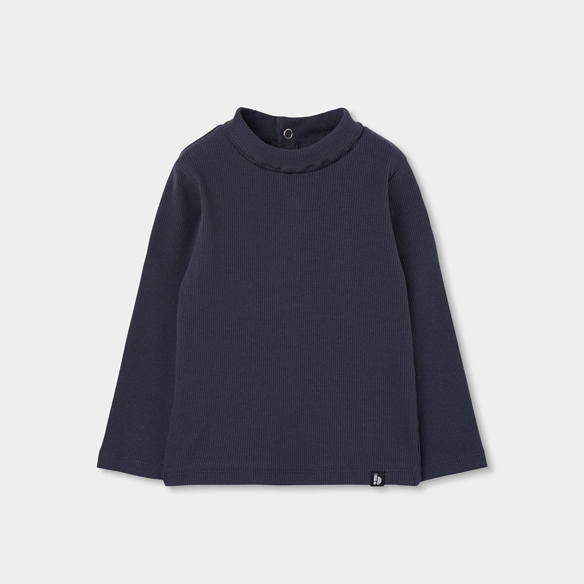 T-shirt fille en maille côtelée gris, BOBOLI