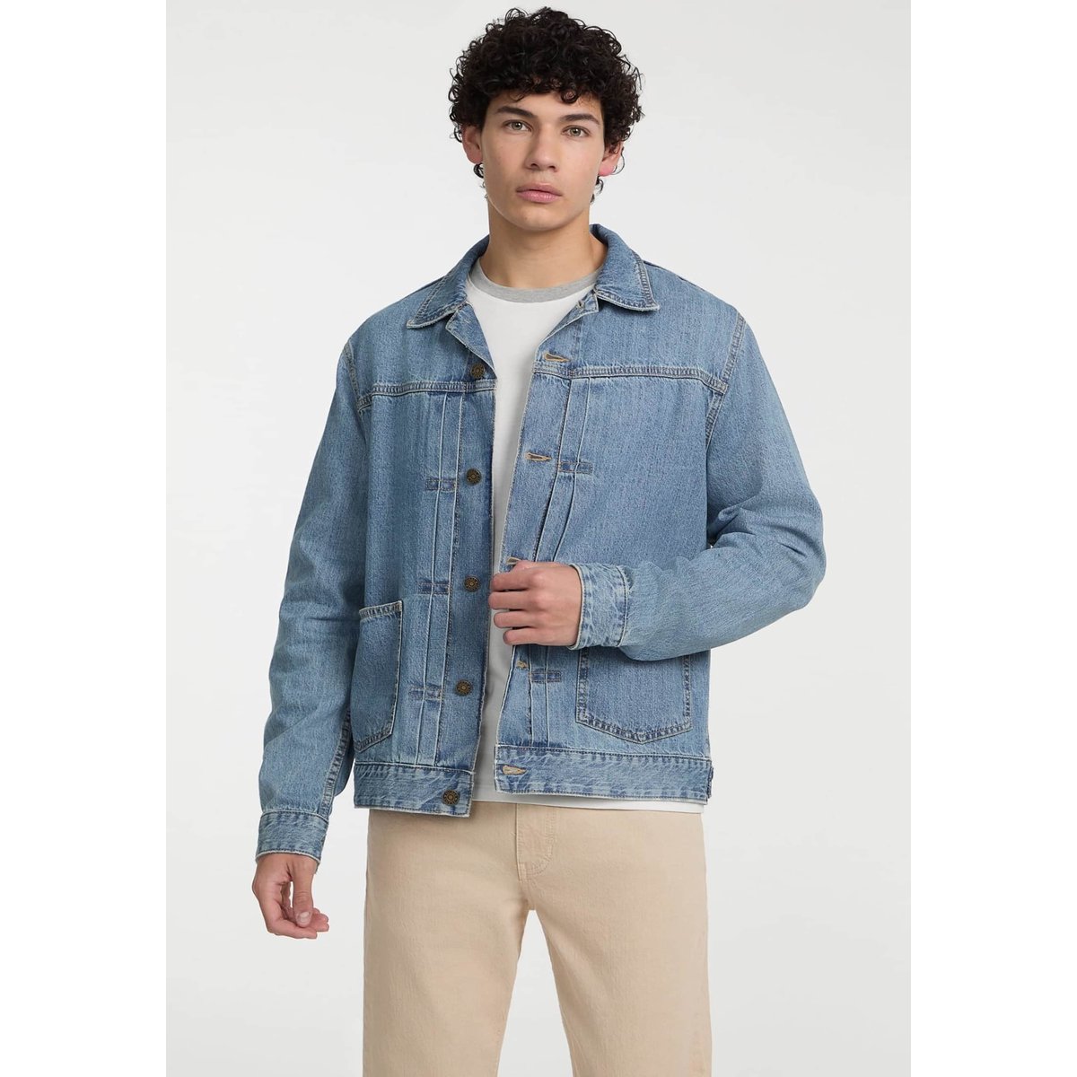 Veste En Jean Classique bleu clair, GUESS
