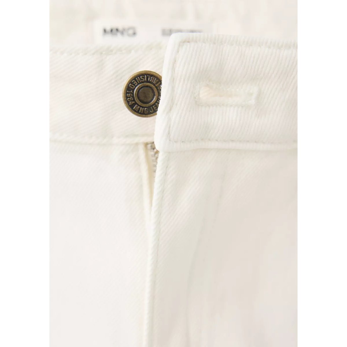 Jean droit taille normale blanc, MANGO
