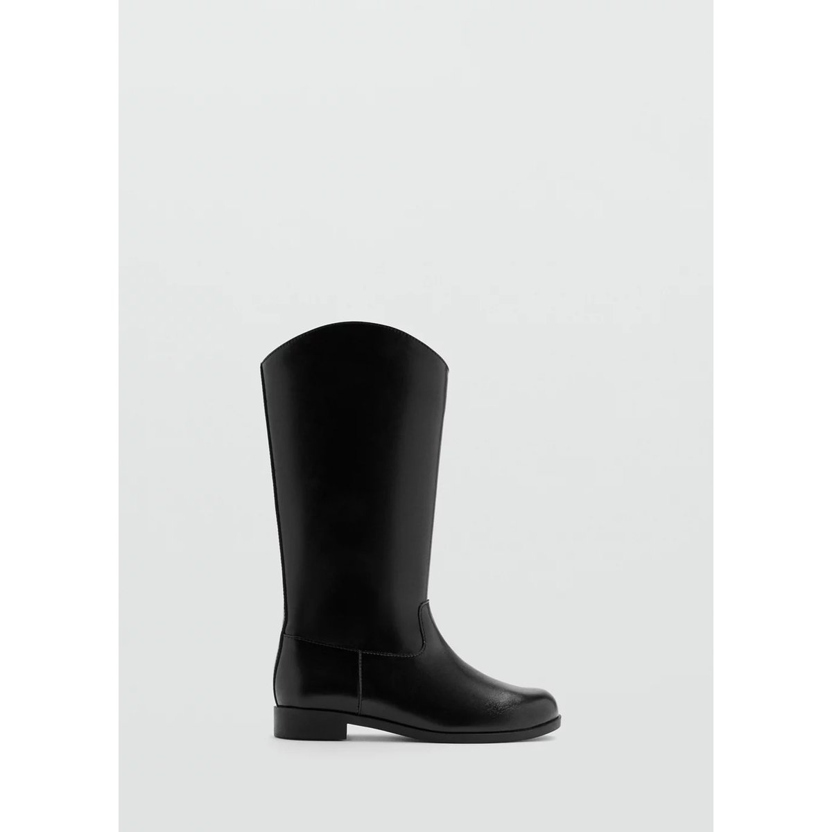Bottes de cavalière effet cuir noir, MANGO KIDS