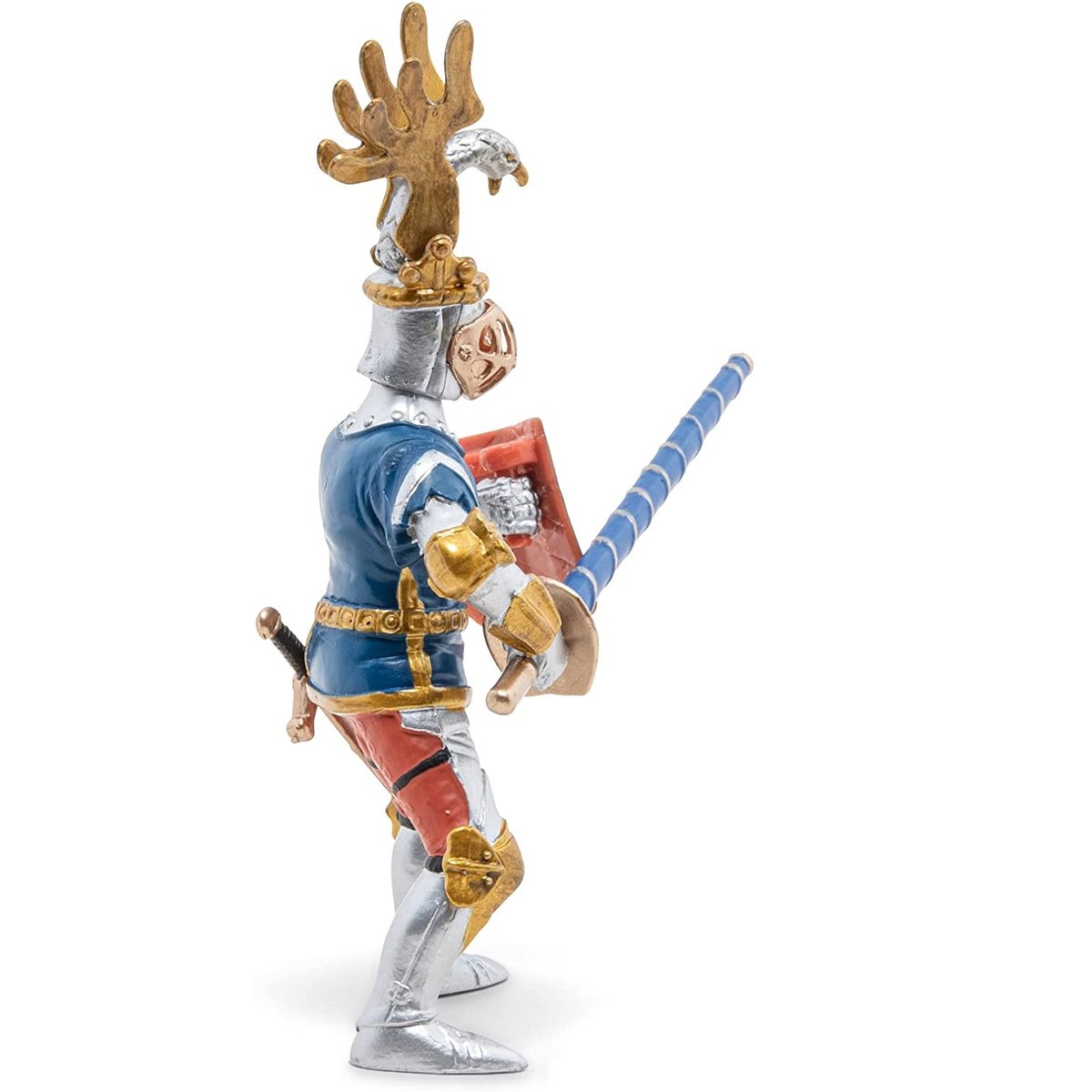 Figurine Chevalier bleu fleur de lys bleu, PAPO