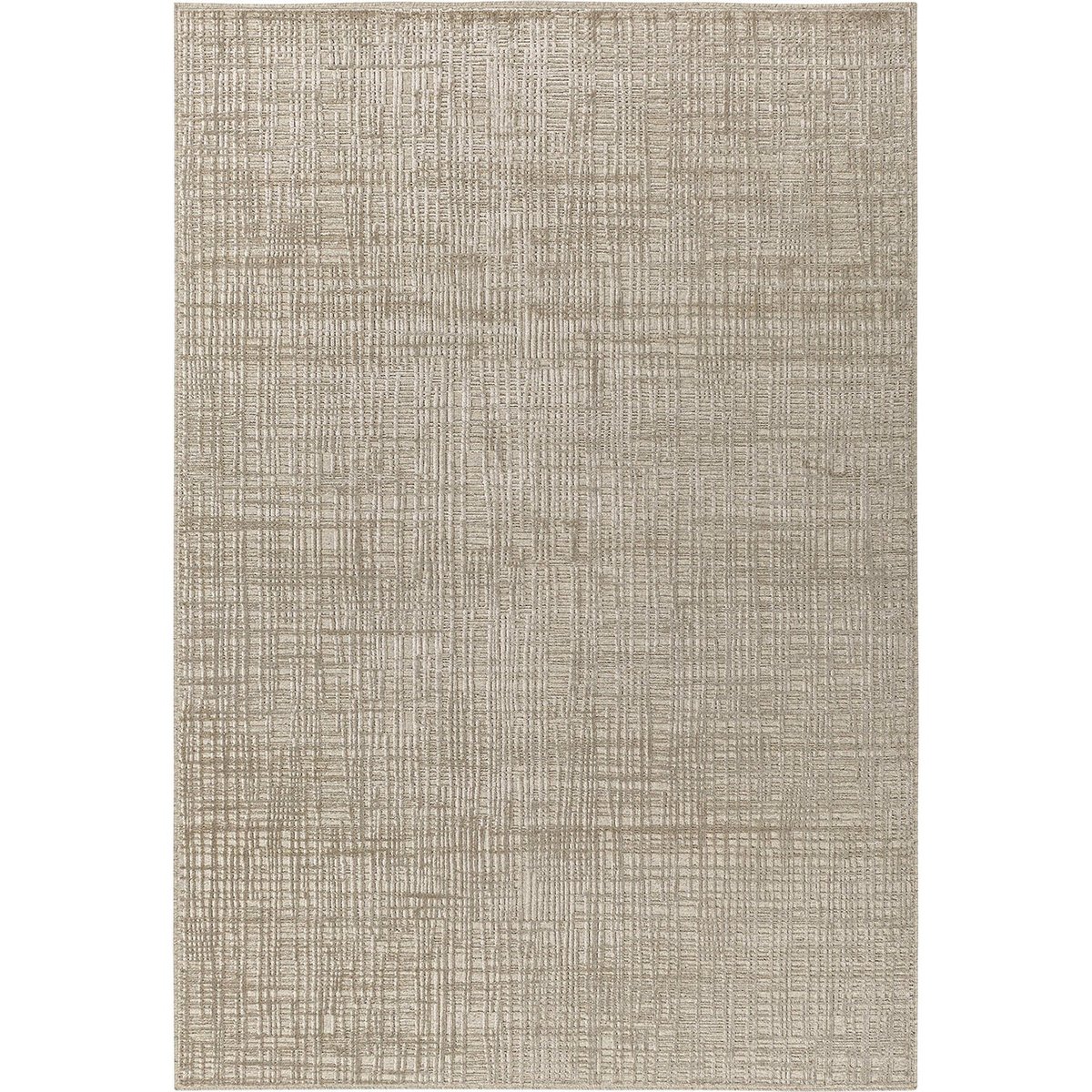Tapis classique en laine et viscose toucher doux beige clair naturel, RECOLLECTION