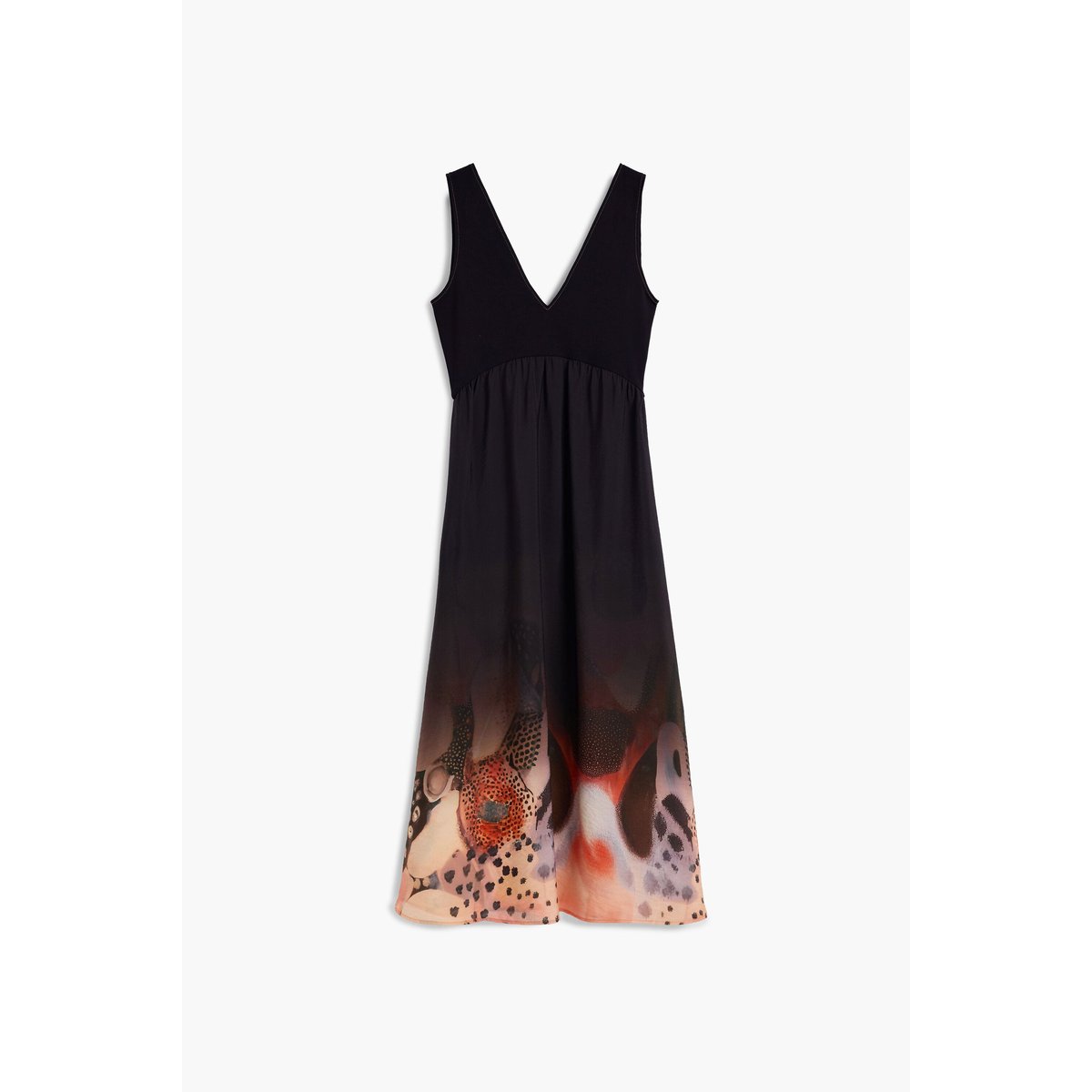 Robe midi 2 en 1 noir, DESIGUAL