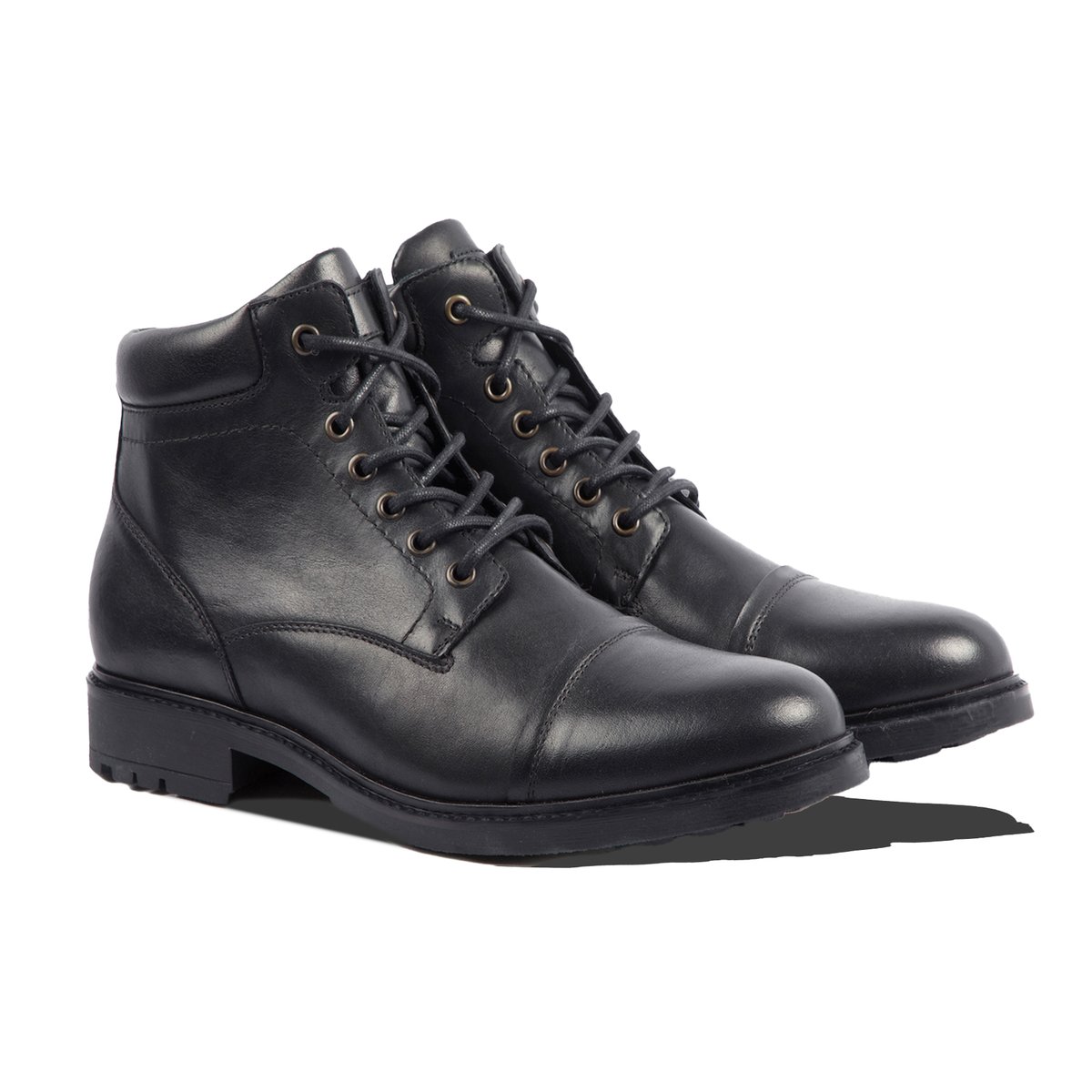 Boots rangers Elliot cuir noir, JULES & JENN