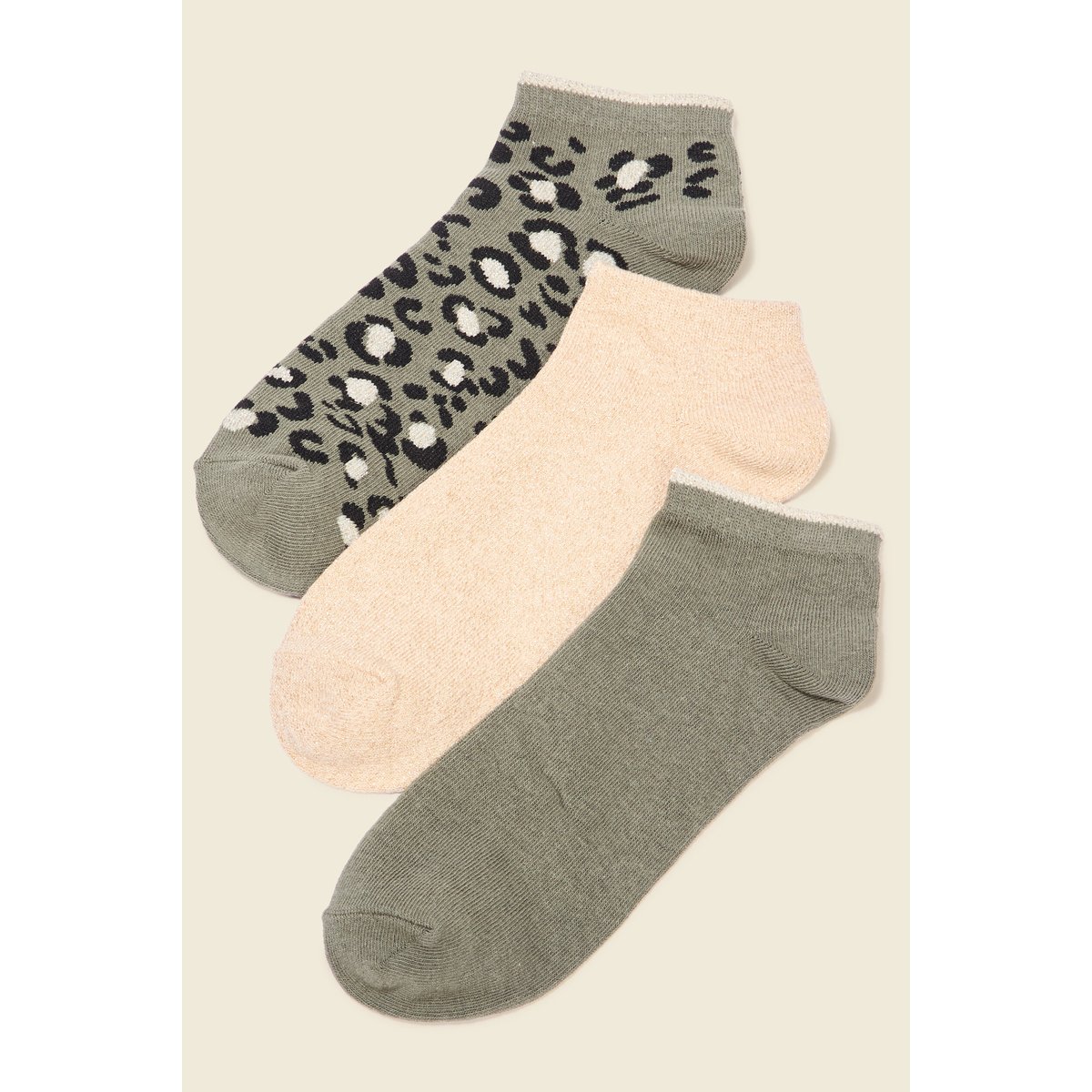 Lot 3 paires chaussettes vert kaki, BONOBO