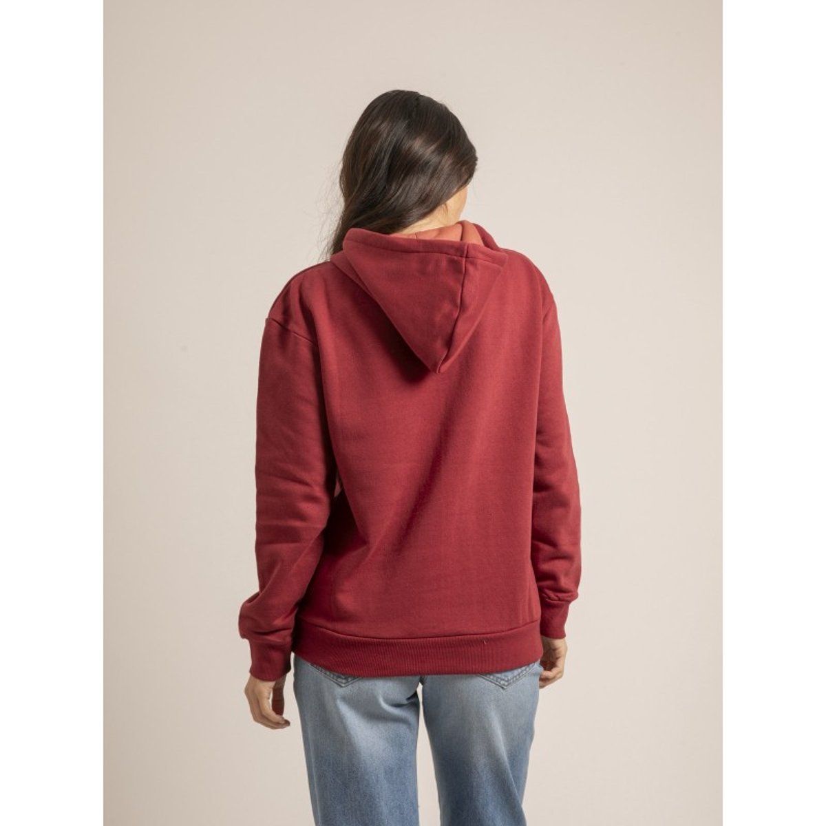 Sweatshirt Capuche Yzia bordeaux, DONA LISA