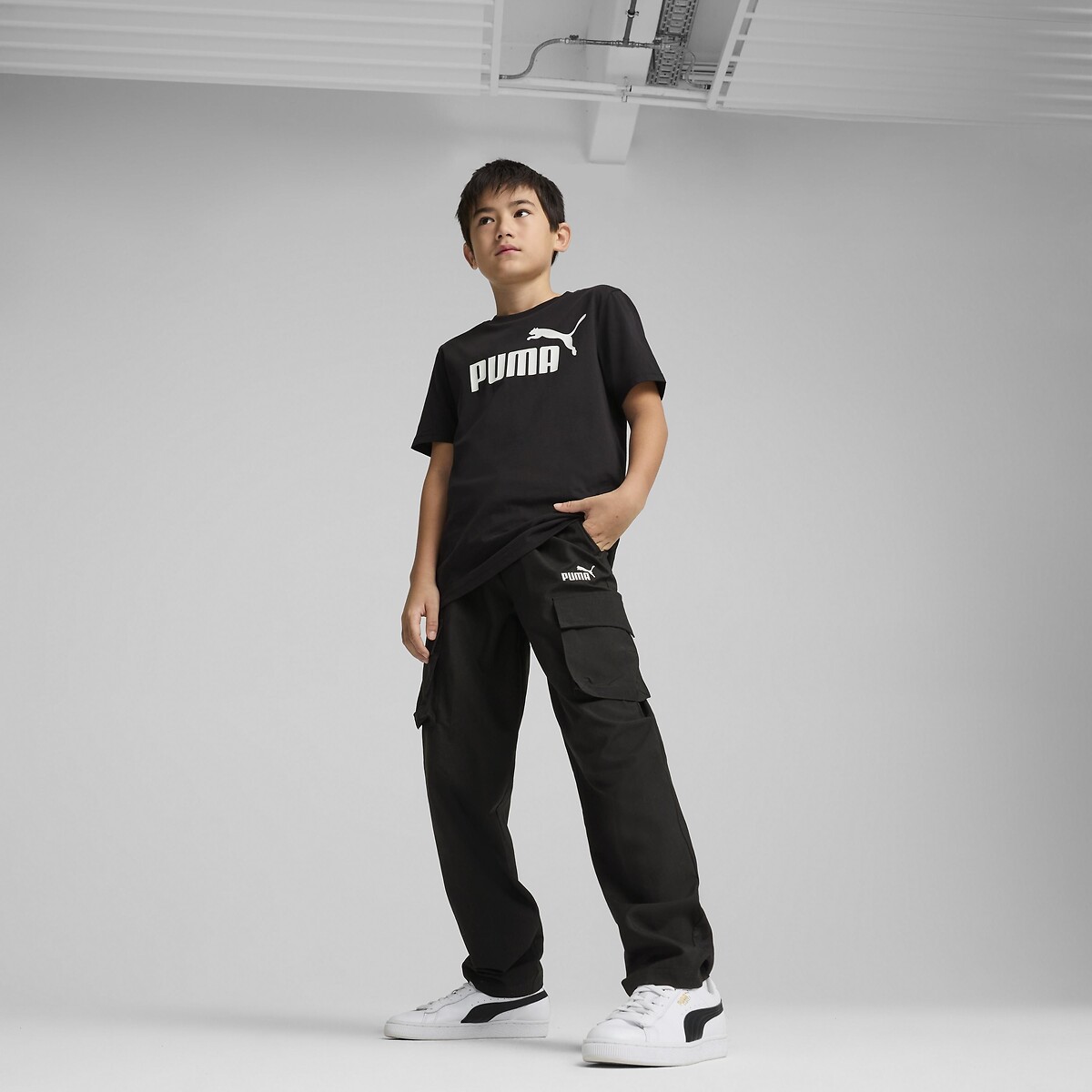 Pantalon cargo en woven noir, PUMA