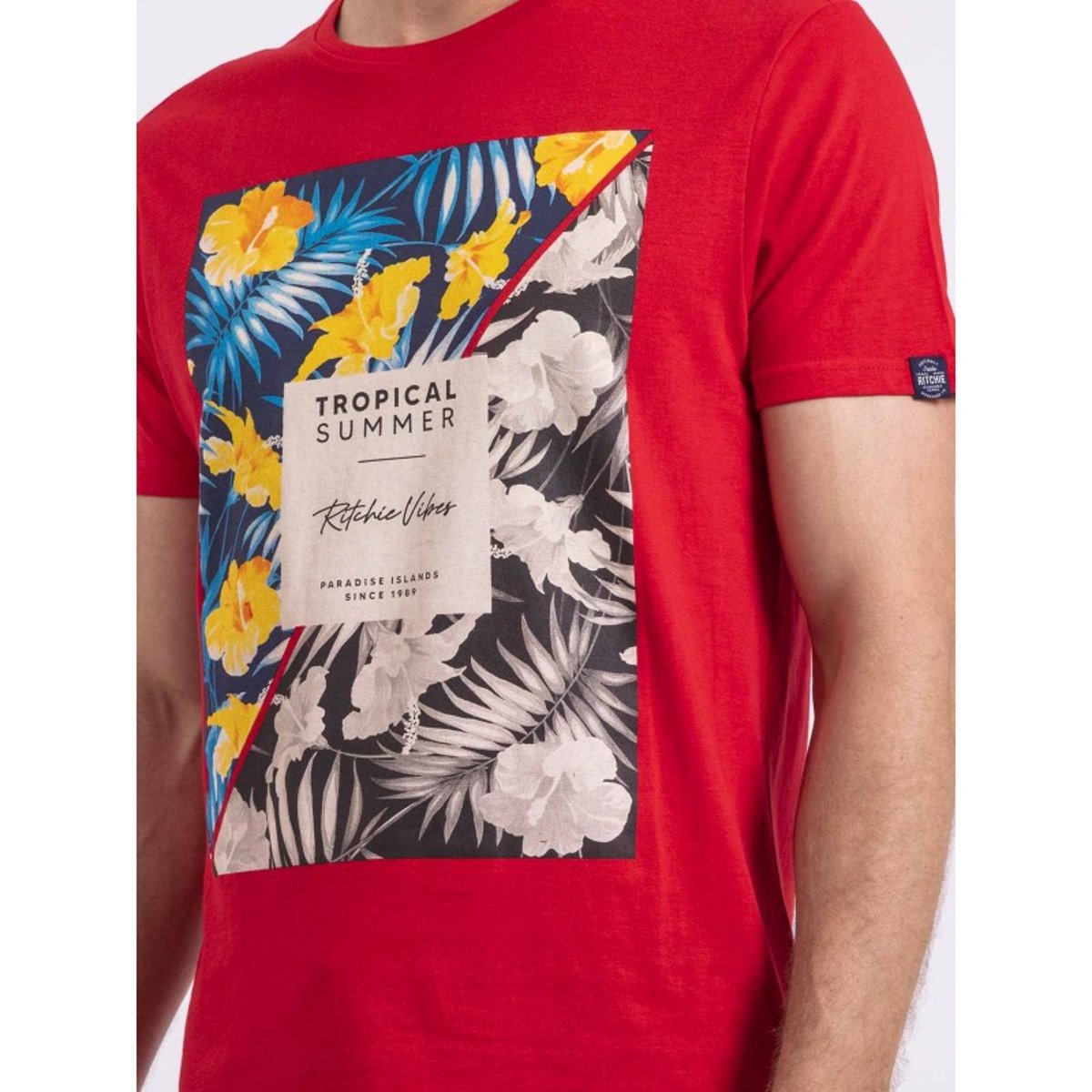 T-shirt Col Rond Nirayman rouge, RITCHIE