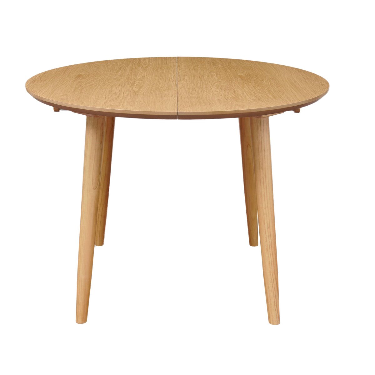 Table repas 140-220 cm placage chêne avec 2 allonges naturel clair, ZAGO
