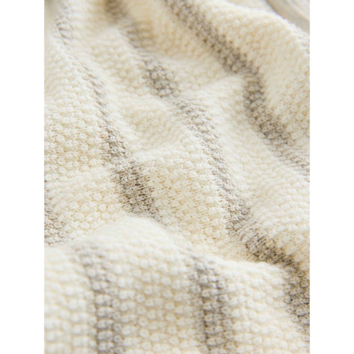 Polo zippé en maille à rayures gris/blanc, NEXT