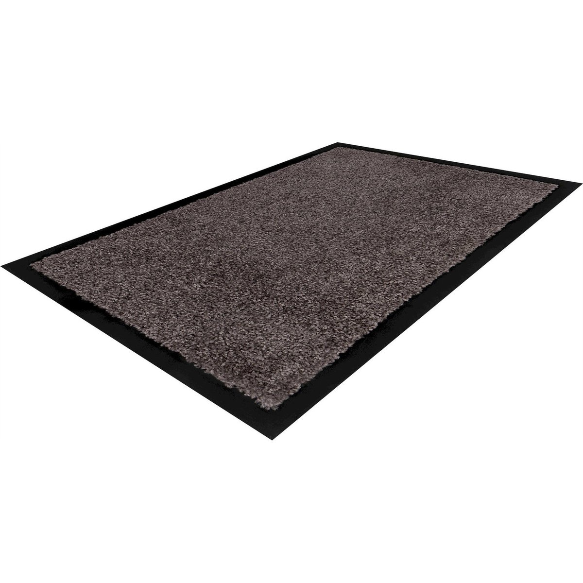 Tapis de porte en polyamide rectangulaire gris anthracite chiné, ARTE ESPINA