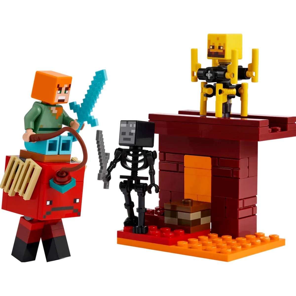 LEGO Minecraft - La bataille de la lave du Nether - 21266 multicolore, LEGO