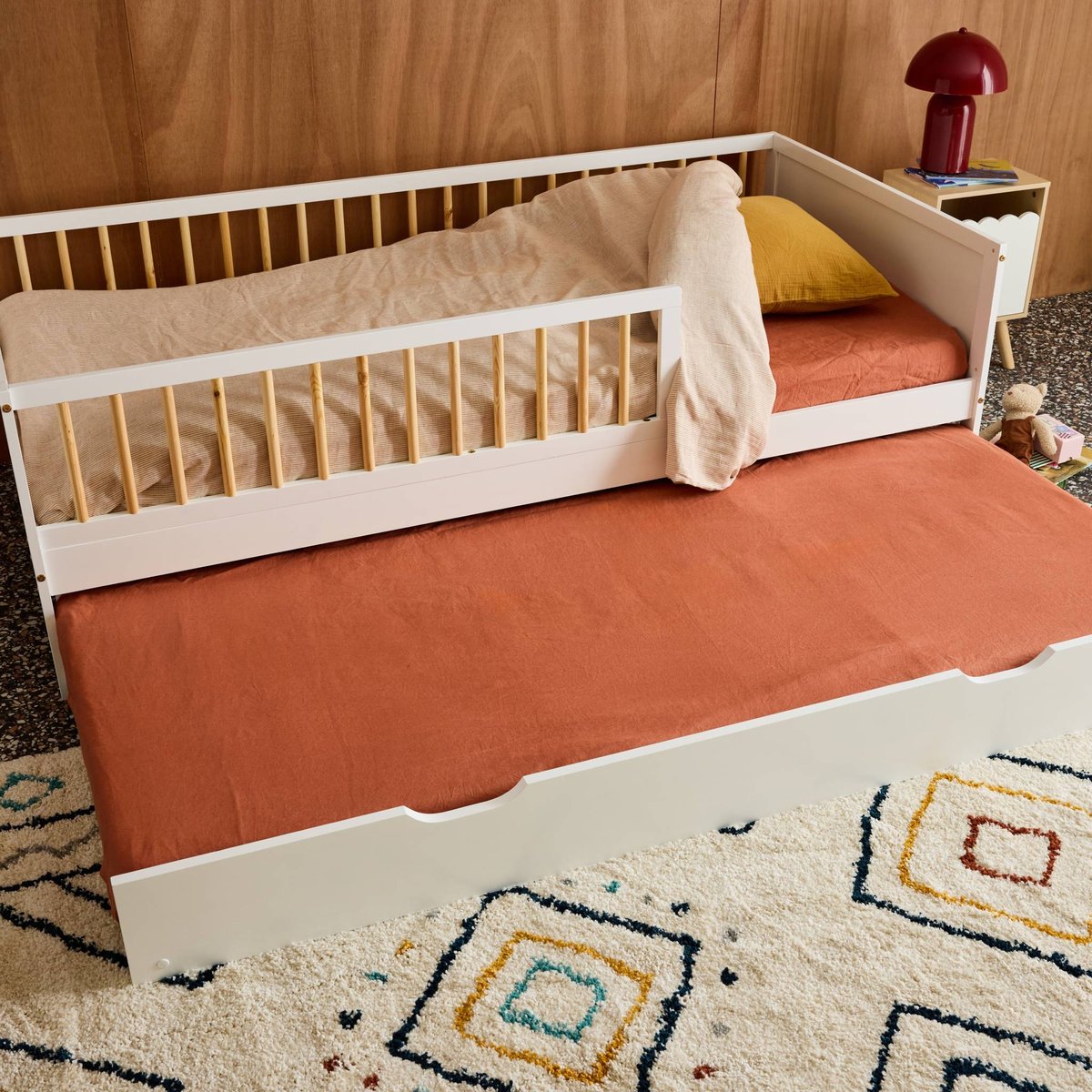 Tiroir lit enfant bois de pin TIROIR LIT 190X94 CM blanc, SWEEEK