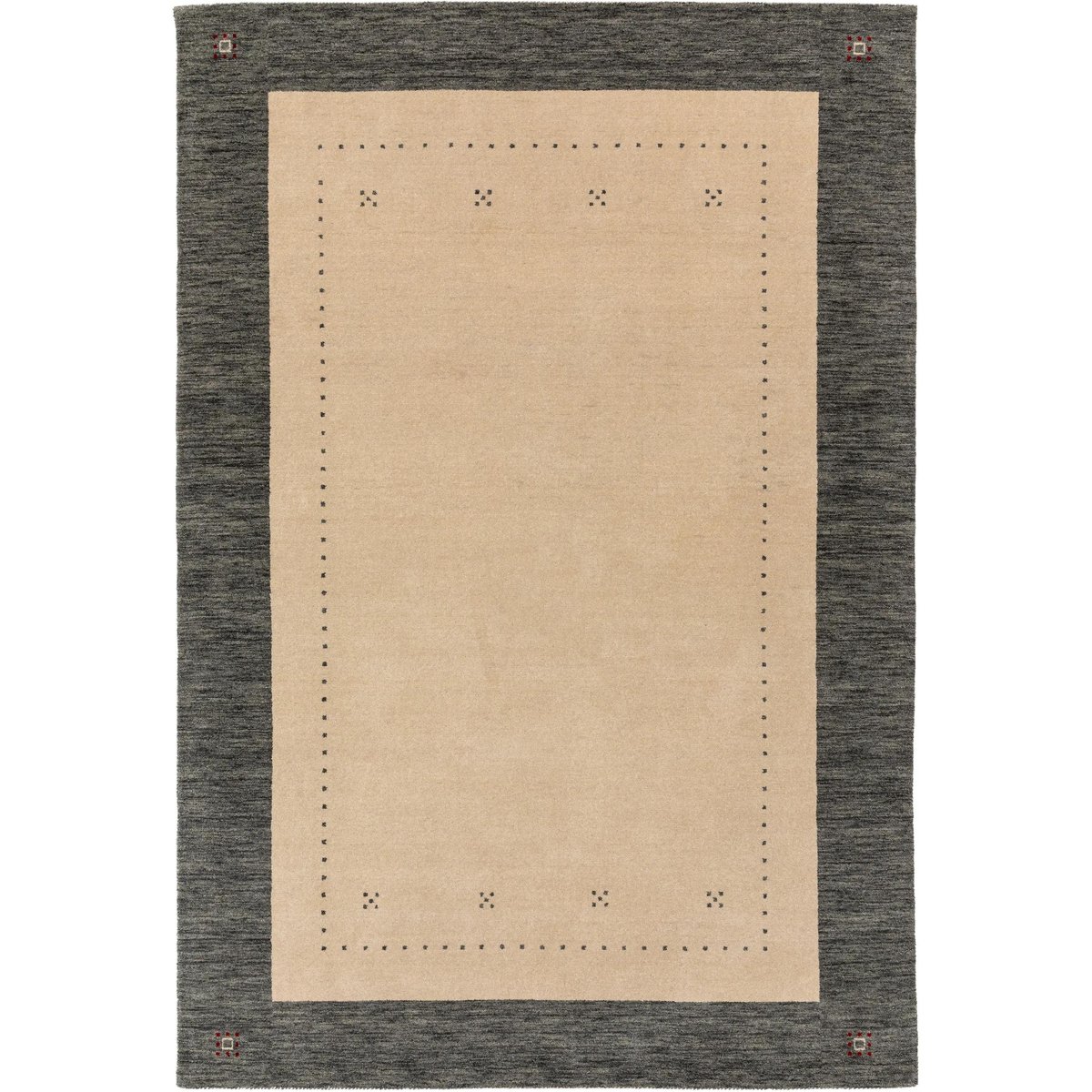 Tapis de laine tissé main JAMAL beige/gris, BENUTA 