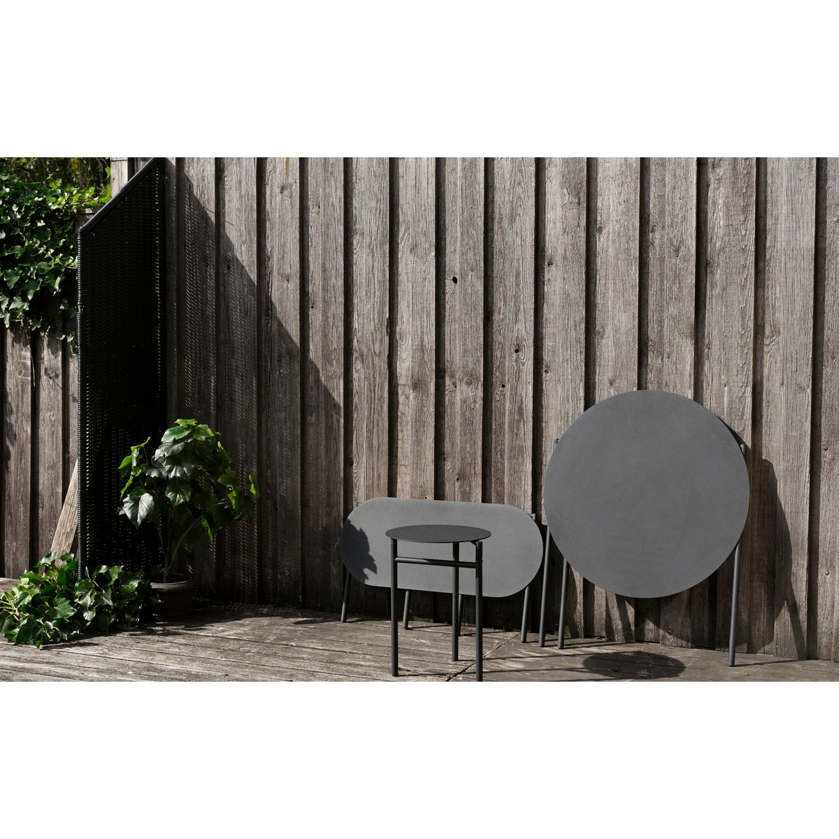 Tabouret pliable DISC noir, ZONE DENMARK