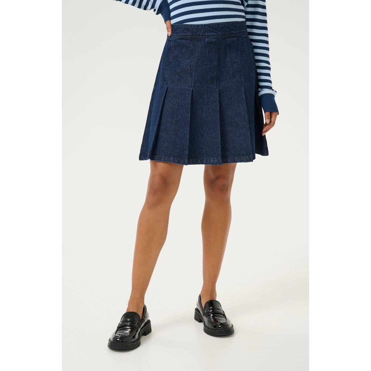 Jupe en jean bleu dark blue wash, CULTURE