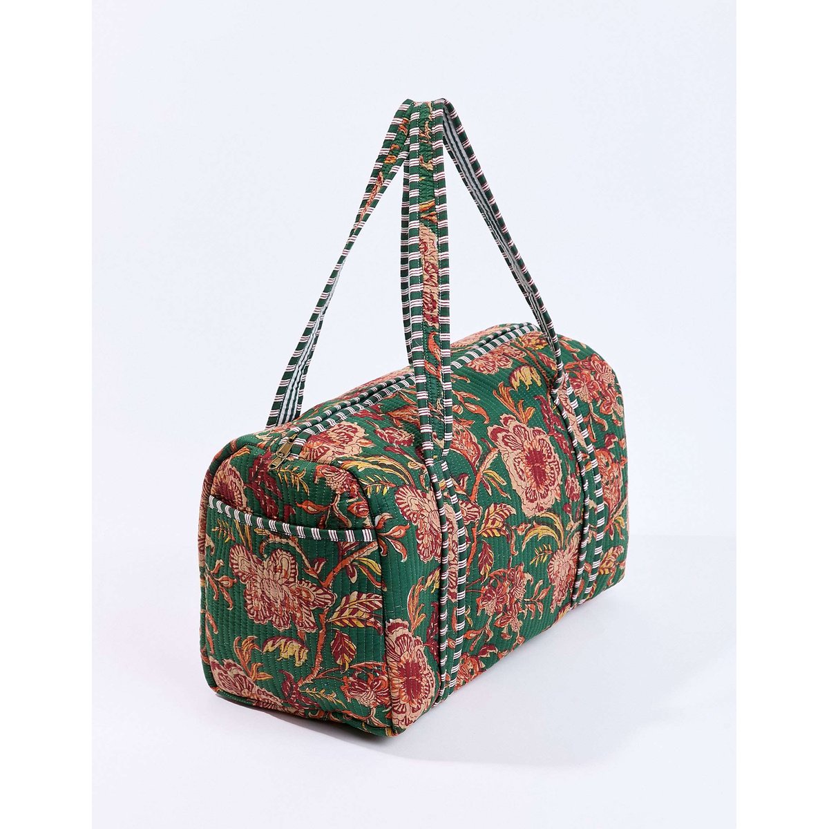 Sac week-end coton imprimé DUFFLE couleur unique, LA FIANCÉE