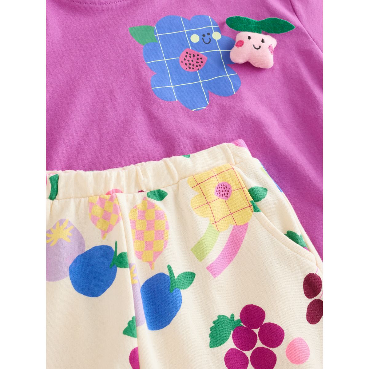 Pantalon de jogging bouffant et t-shirt violet, NEXT
