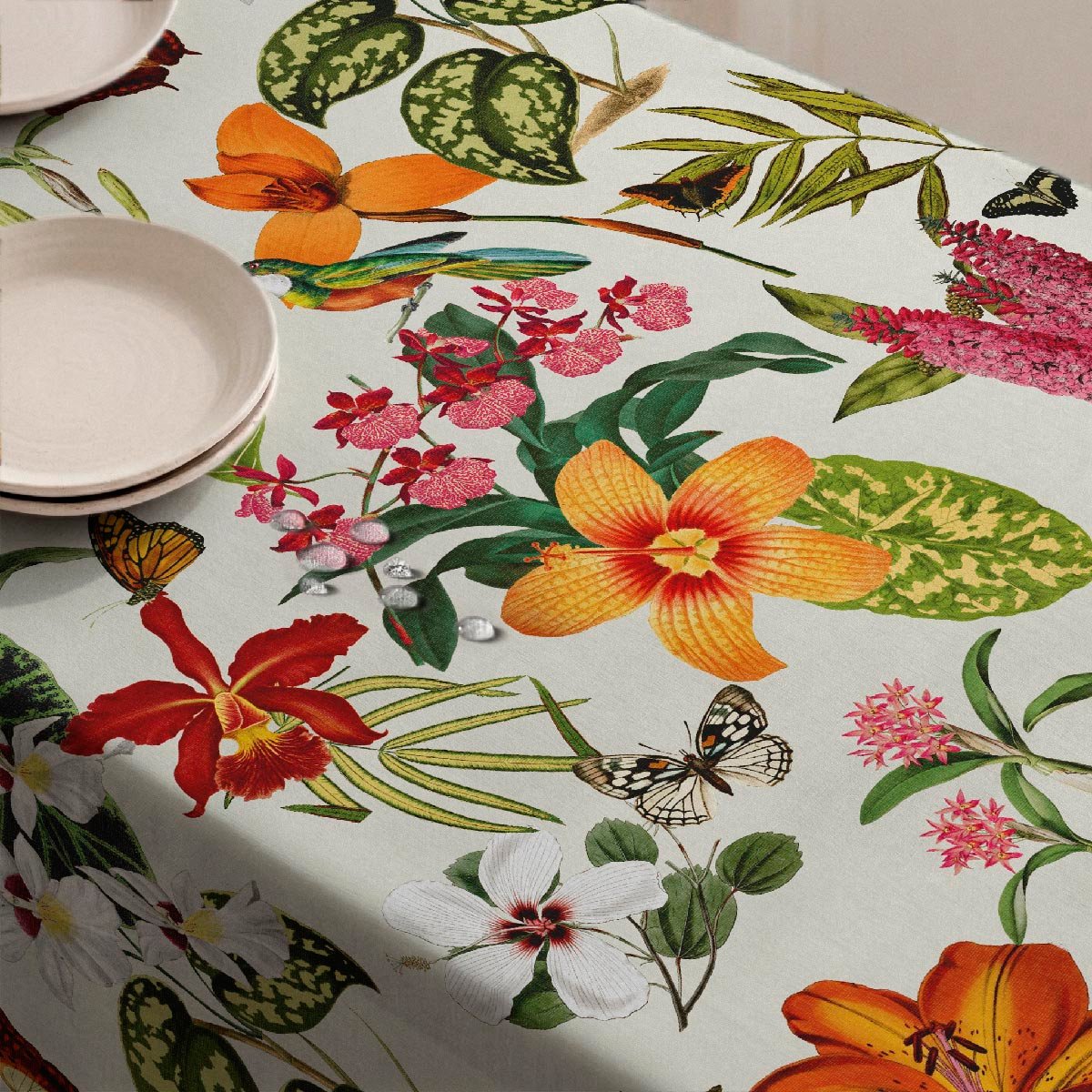 Nappe anti-taches Paraiso - coton 100% - multicolore, NAF NAF HOME