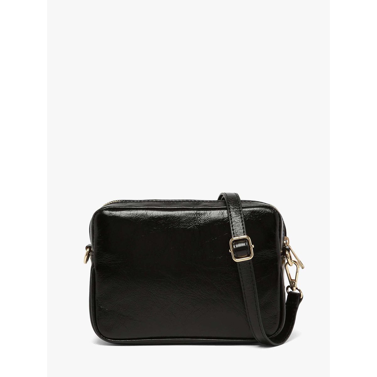 Sac bandoulière Shiny sauvage cuir nero, MILANO