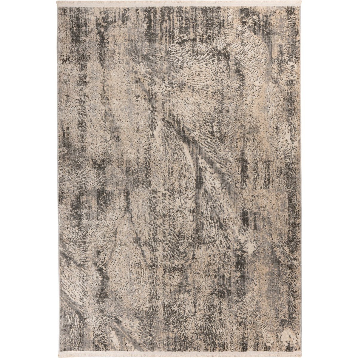 Tapis rectangulaire vintage à motifs, Adela gris vintage nuance beige et écru, ARTE ESPINA
