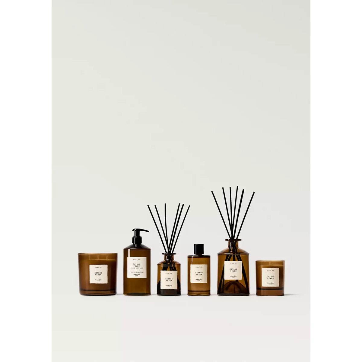 Bougie parfumée CITRUS FEVER 200 g marron, MANGO HOME