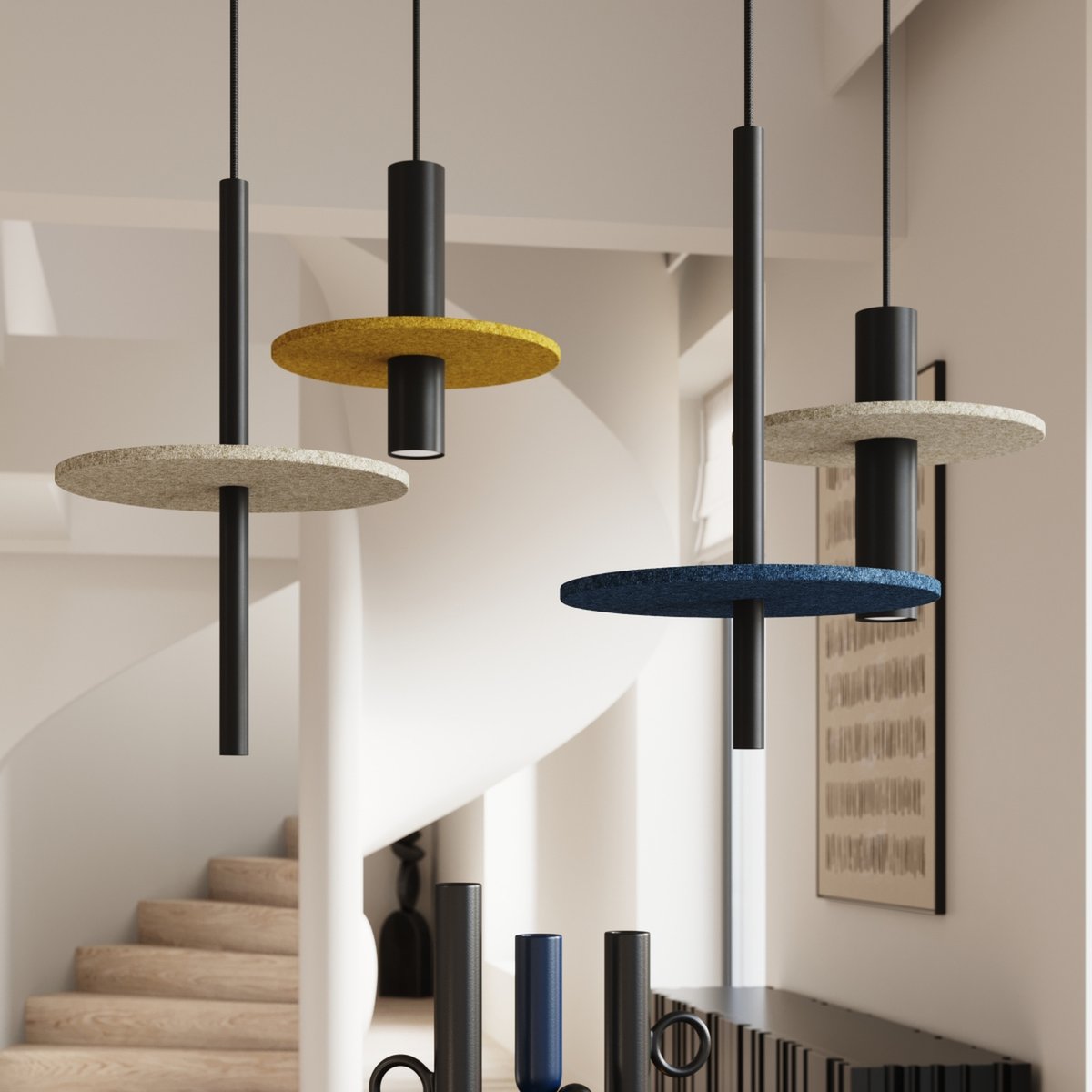 Suspension Feutre Beige G9 1 Feltro beige, EDEN