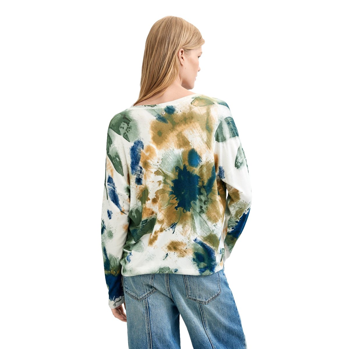 Pull fin imprimé blanc, DESIGUAL