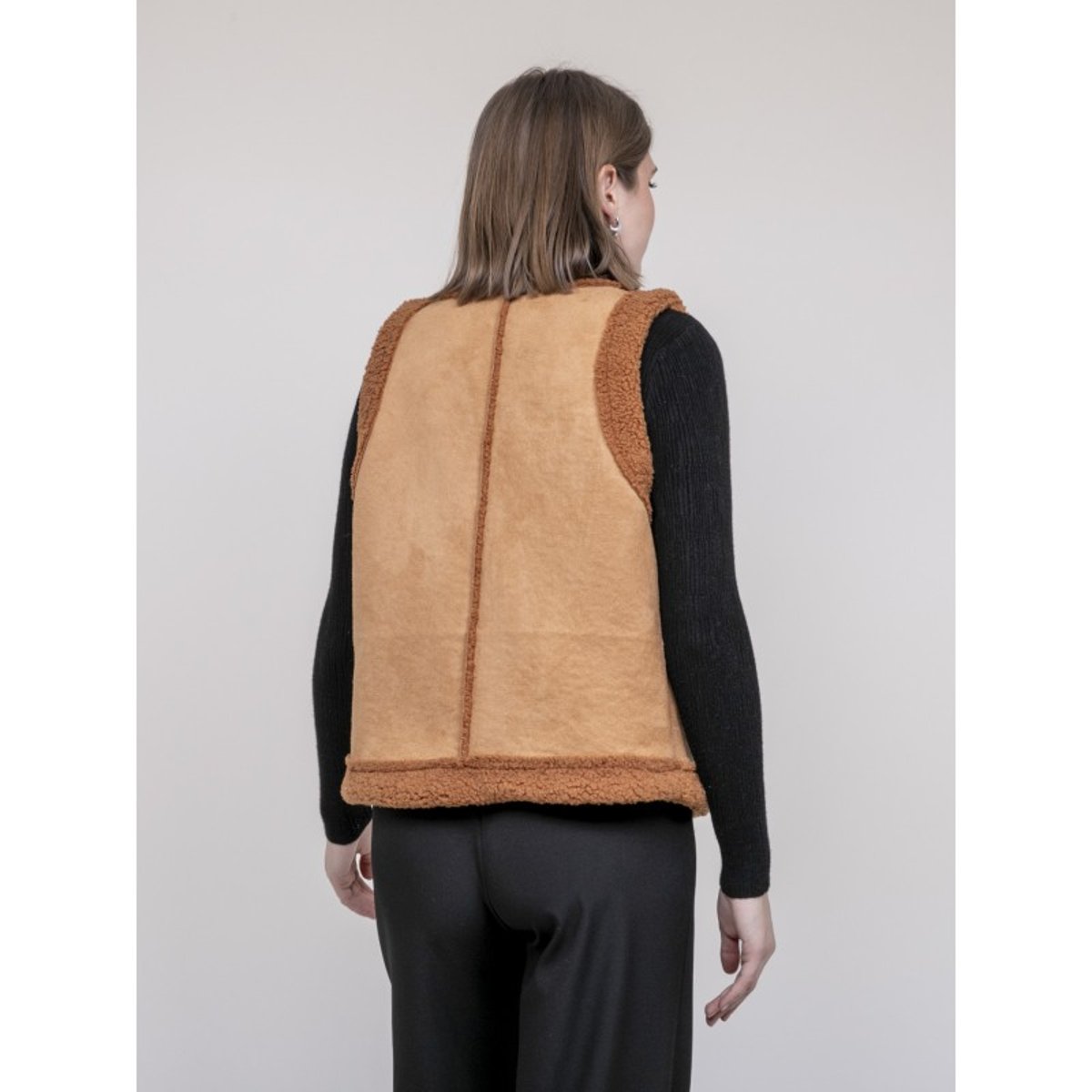 Veste Sans Manches Kimora camel, DONA LISA