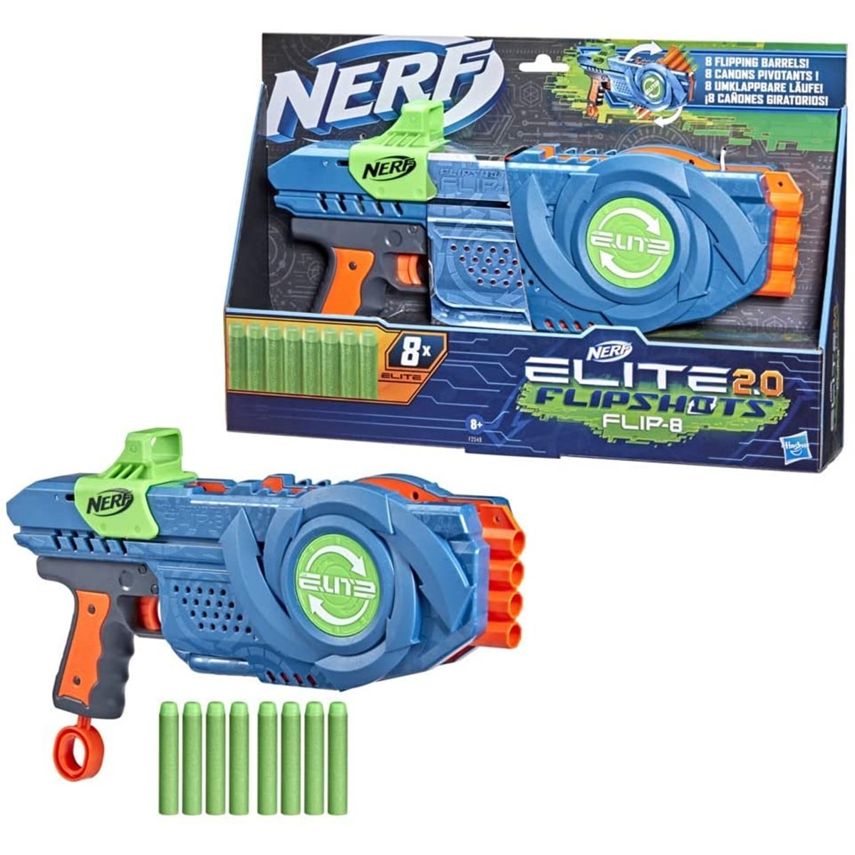Nerf Elite 2.0 Flipshots Flip-8 multicolore, HASBRO