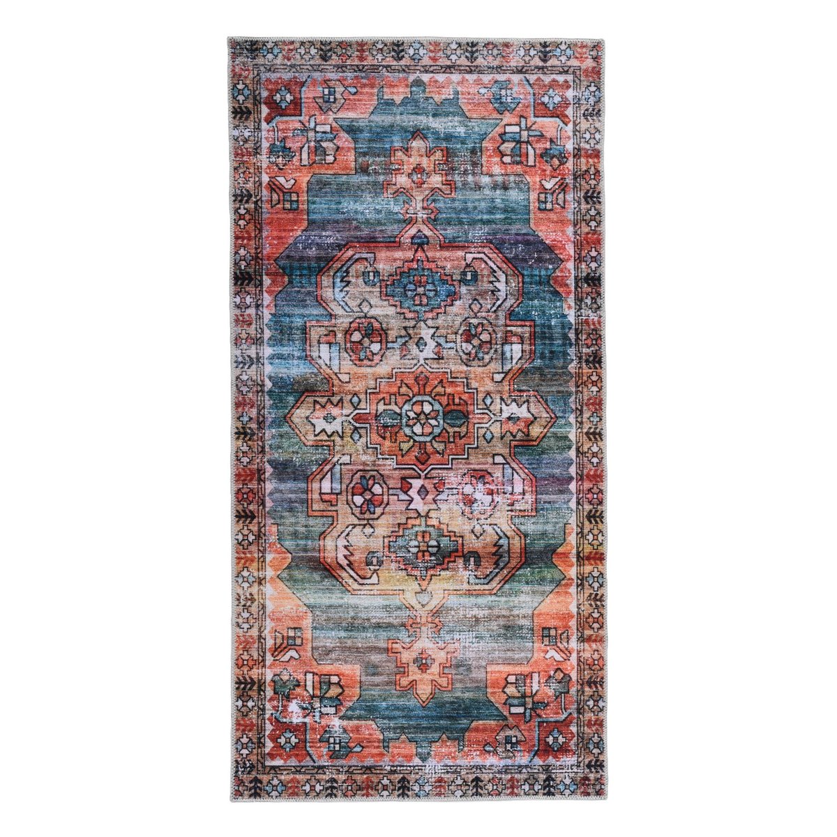 Tapis floral tissé plat - ADARA multicolore, GINO FALCONE